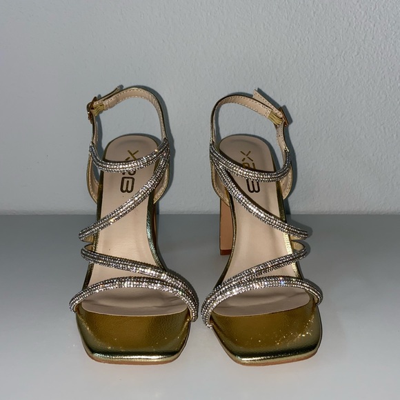 Glam Gold Rhinestone Heels - Picture 4 of 6